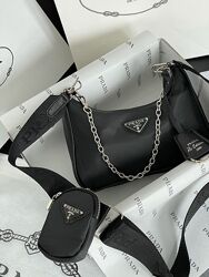 Сумка жіноча Prada Re-Edition 2005 Black Арт 05009 