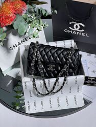 Сумка жіноча Chanel 2.55 Black/Silver Арт 04026 