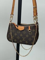 Сумка жіноча Louis Vuitton Easy Pouch On Strap Monogram Brown Арт 11108 