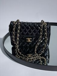 Сумка жіноча Chanel 2.55 Lacquered Black/Gold Арт 04035 