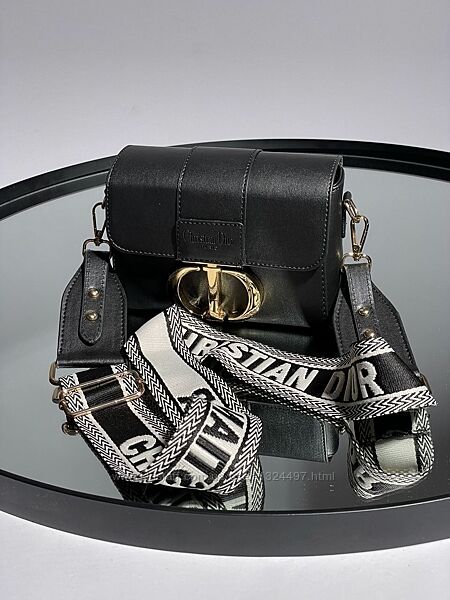Сумка жіноча Christian Dior 30 Montaigne Bag Black Leather Арт 03063 