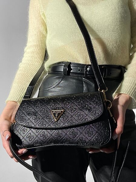 Стильна жіноча сумка Guess Cordelia Flap Shoulder Bag Black Арт 17088 