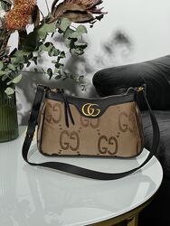 Стильна жіноча сумка Gucci Aphrodite Shoulder Bag Brown Textile Арт13048