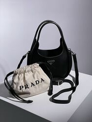 Стильна сумка Prada Leather Handbag Black Арт 05055  