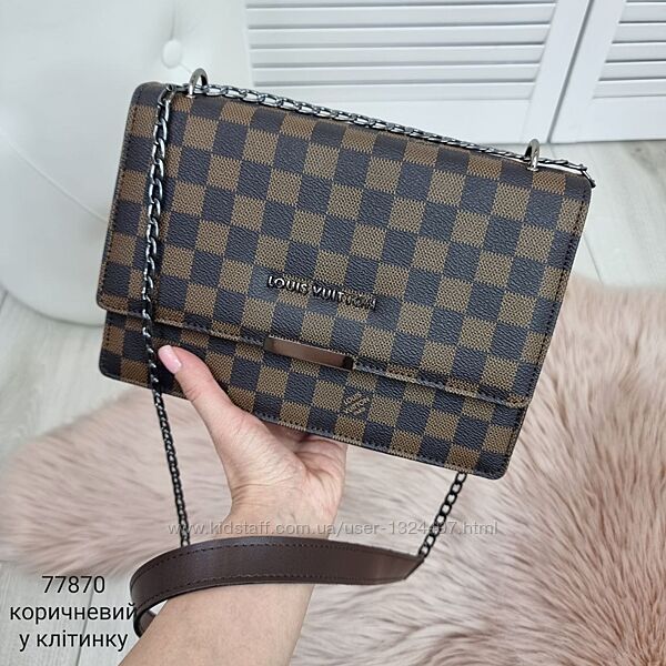 Стильний класичний клатч LV крос бодіКОД 77870 