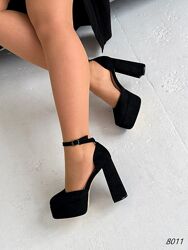 Туфлі жіночі Saime чорні екозамша  Код  8011