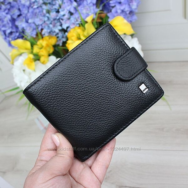 Чоловічий гаманець на кнопці,  класика Код К124.1 натуральна шкіра 