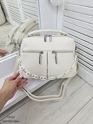 Стильний клатч крос боді на 2 окремих відділи з еко шкіри КОД 79102