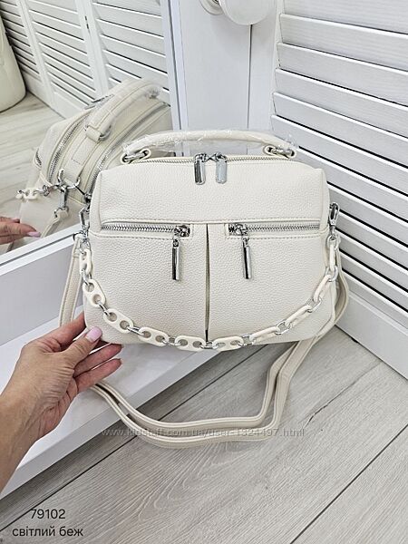 Стильний клатч крос боді на 2 окремих відділи з еко шкіри КОД 79102