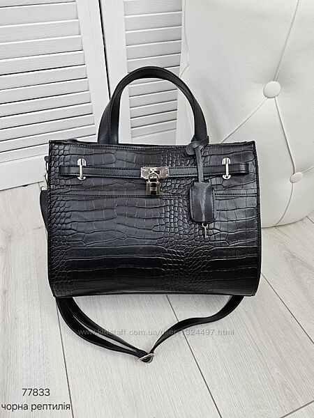 Неймовірно гарна, стильна сумка з екошкіри, тримає форму Код 77833