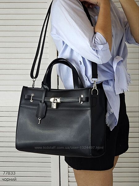 Неймовірно гарна, стильна сумка з екошкіри, тримає форму КОД 77833