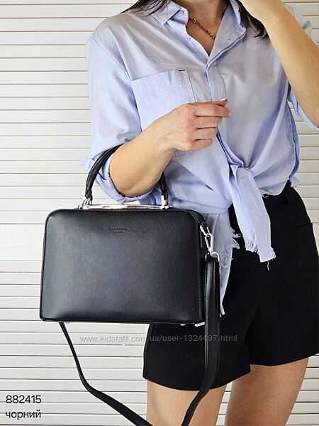 Стильна, невелика сумка з екошкіри, гарно тримає форму, Код 882415