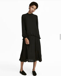 Платье H&M EVERYDAY FASHION XS и S и M и L вискоза черный