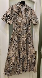 Нова. Сукня сорочка міді з бавовни RIVER ISLAND Safari Print Cotton Midi Shi
