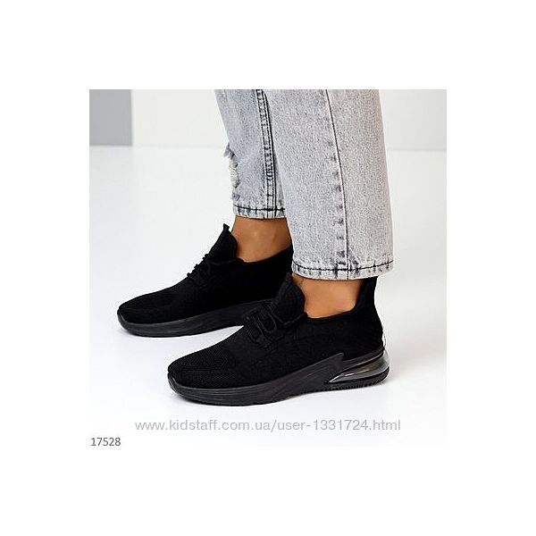 Кроссовки сеточка черные женские 38 на 24,5см