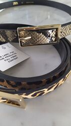 Тонкий шкіряний ремінь Zara 