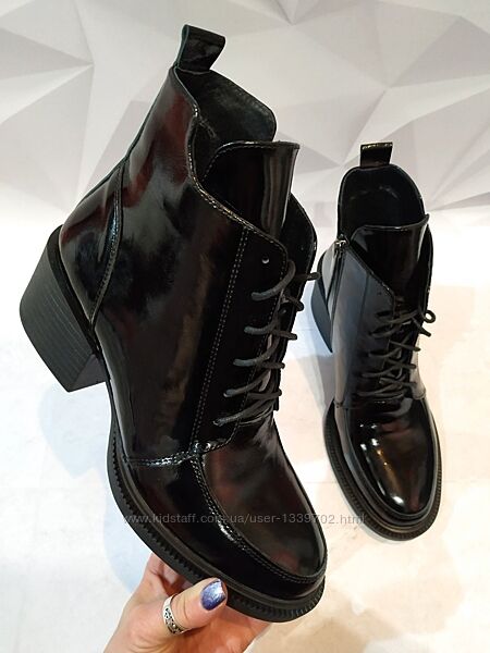 Dolce Gabbana Женские кожаные ботинки, полуботинки на шнуровке, со змейкой