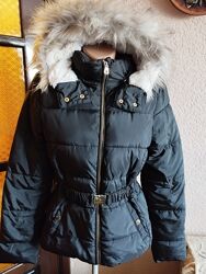 Куртка чорна демісезонна підліткова для дівчинки 13-15років від H&M