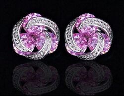 рожеві сережки-гвоздики