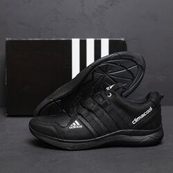 Мужские кожаные кроссовки ADS Black 