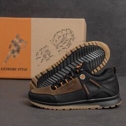 Мужские кроссовки с логотипом / натуральная кожа / качество