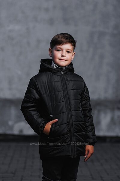 Подовжена куртка для хлопчика рр.104-158 кт316 тм Бембі