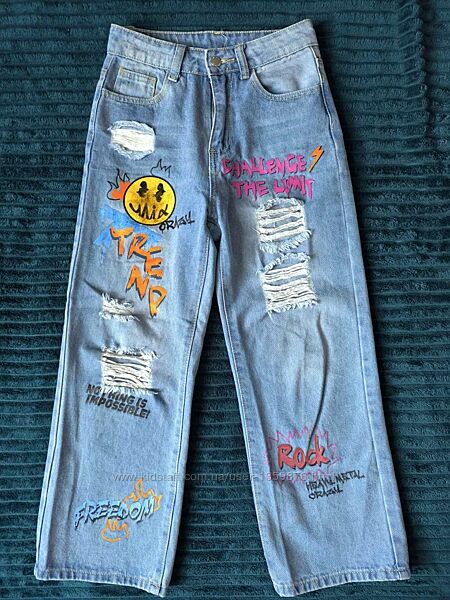 Джинси з принтом Shein