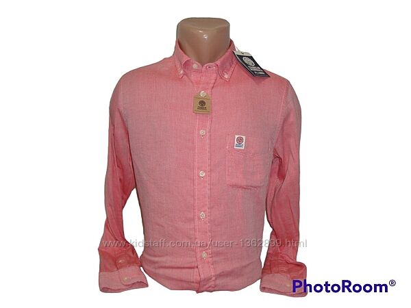 Розпродаж Чоловіча рожева приталена сорочка Franklin Marshal