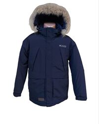 Розпродаж Чоловіча зимова синя куртка парка Columbia з натуральною опушкою