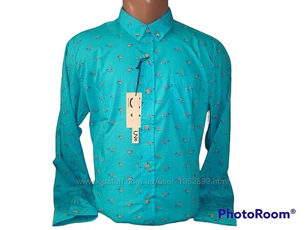 Розпродаж Яскрава чоловіча сорочка з довгим рукавом з оригінальним принтом 