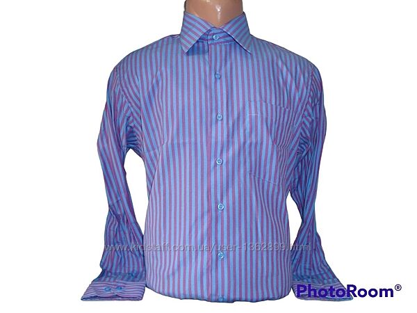 Розпродаж Чоловіча сорочка в смужку з довгим рукавом Secolo