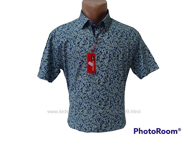 Розпродаж Чоловіча приталена сорочка з коротким рукавом Redpolo, Туреччина