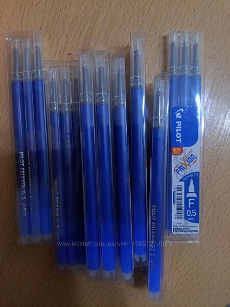 Запасные стержни к ручке пиши стирай PilotFrixion синие/фиол/черн 0.5/0.7