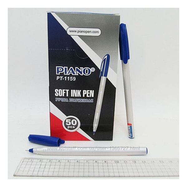 Ручка масляная синяя 0.7 мм треугольный корпус Correct Piano PT-1159 