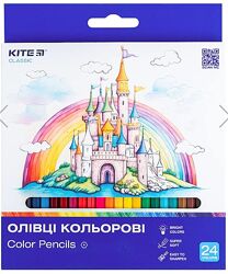 Олівці кольорові Kite Classic, 24 кольори 