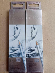 Наборы чернографитных карандашей Raffine, 6 шт, твёрдые и мягкие 