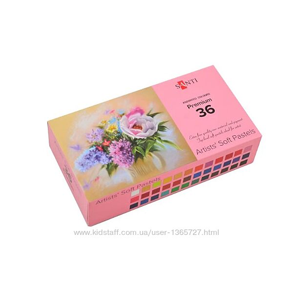 Пастель суха художня Santi 36 кольорів, premium якість 