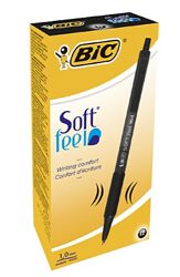  Ручка BIC SOFT CLIC GRIP, с грипом, черная/синяя 