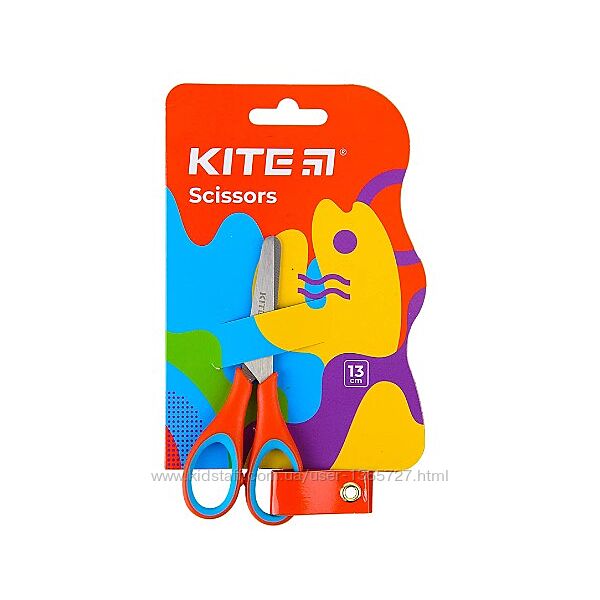 Ножиці з гумовими вставками Kite, 13см, асорті 
