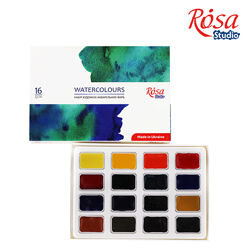 Набор художественных акварельных красок  Rosa Studio 16 цветов, кювета 