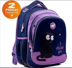 Рюкзак школьный полукаркасный YES S-82 Cats для девочки 1-3класс 