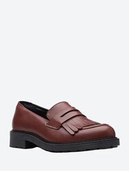 Шкіряні лофери Clarks orinoco 2 loafer burgundy 