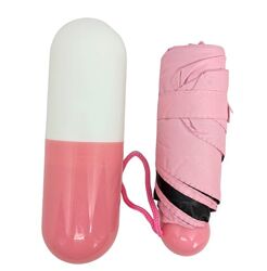 Зонт в капсуле-футляре раскладной женский