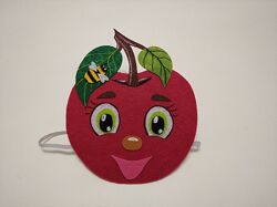 Карнавальна маска наголовник Яблуко 