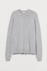 H&M фирменная серая кофта кофточка реглан свитер  L