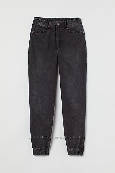 H&m стильные серые джинсы loose high waist jeans 38