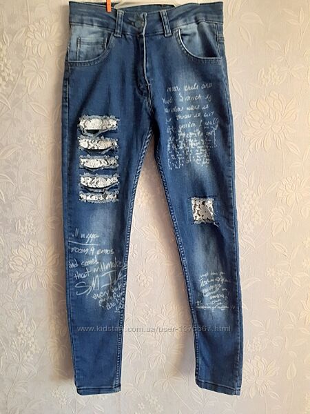 Стильні джинси для дівчинки, 152р. Туреччина