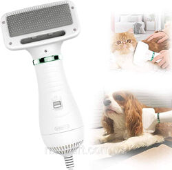 Щётка-фен для шерсти собак и кошек Grooming Dryer  Щетка пылесос для животных