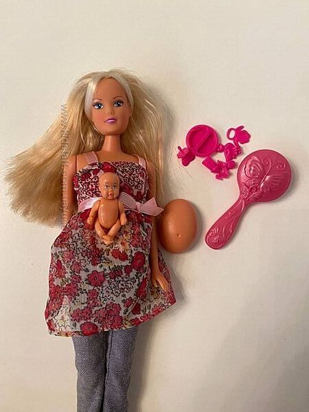 Кукла Штеффи  Simba Steffi беременная и пупс с собачкой