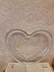 Тарілка скляна Серце Glassware High quality на подарунок